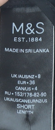 Womens UK Size 8 Marks and Spencer Regular Fit  Black Trousers