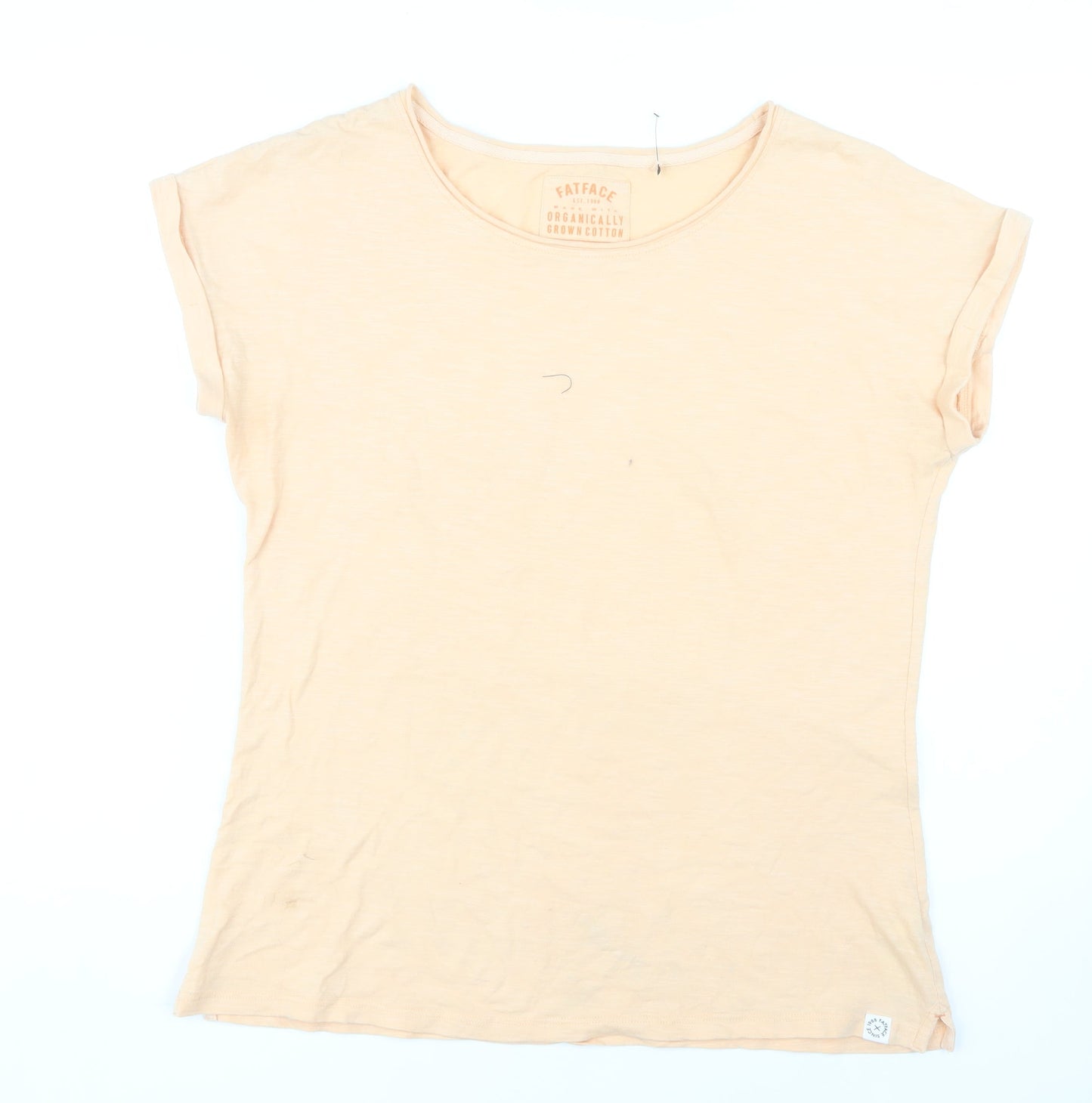 Womens UK Size 10 FatFace Beige Basic T-Shirt