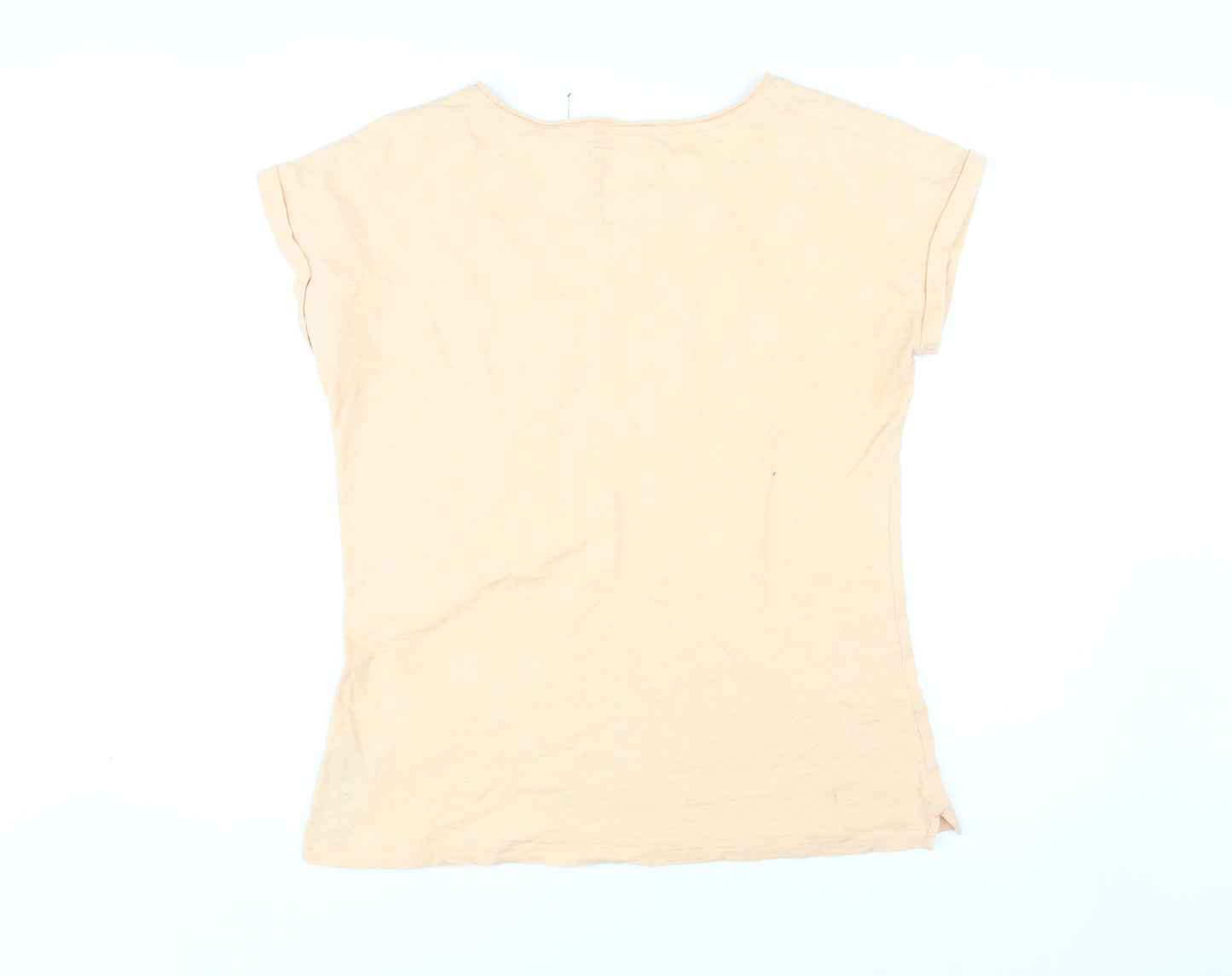 Womens UK Size 10 FatFace Beige Basic T-Shirt