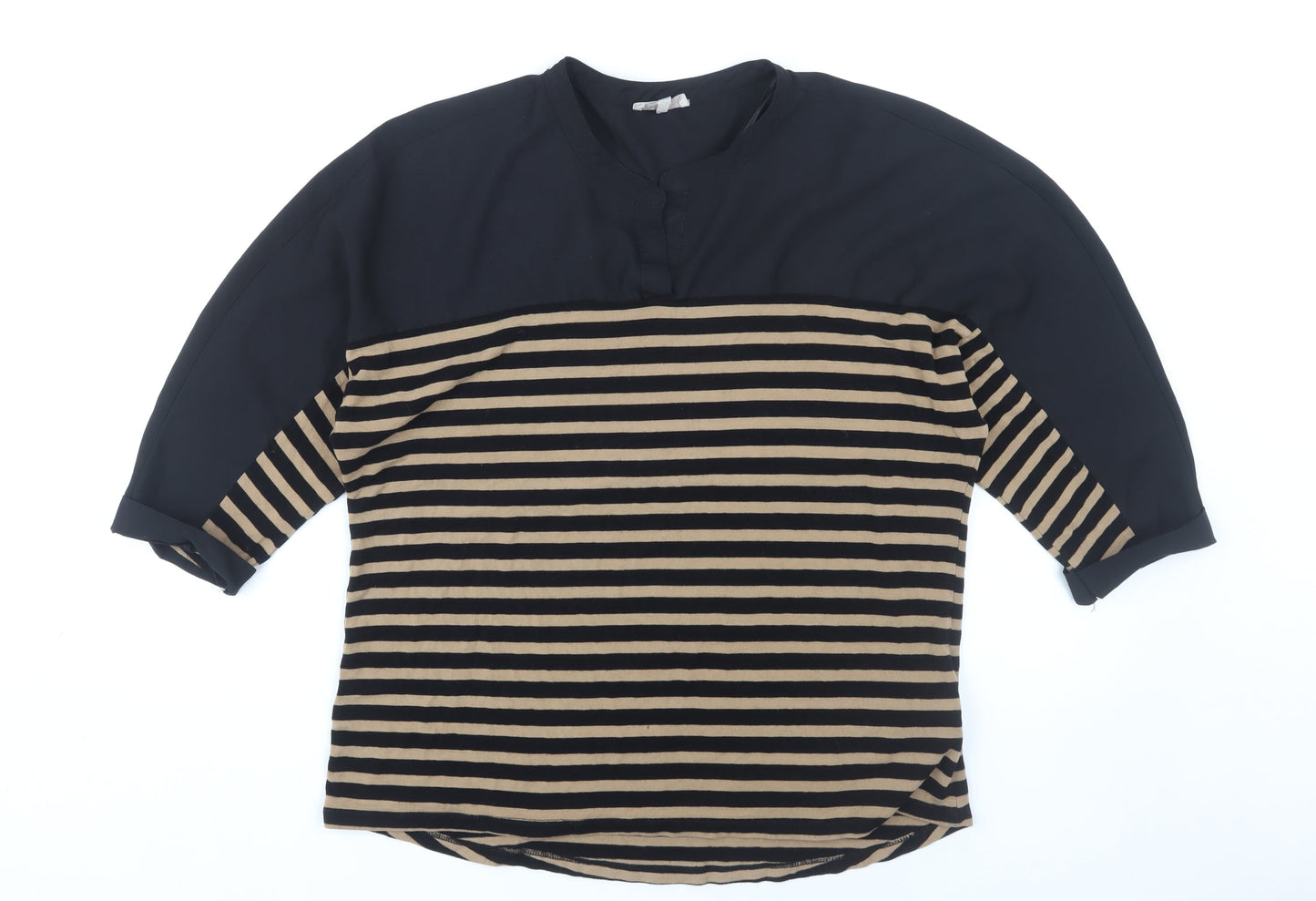 Phase Eight Women's Black Striped Blouse, Size 12