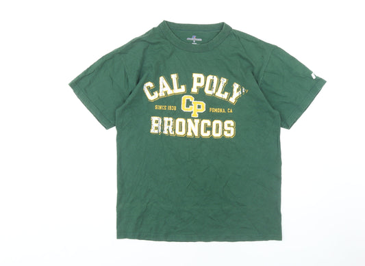 Russell Athletic Men's Green College T-Shirt Size S