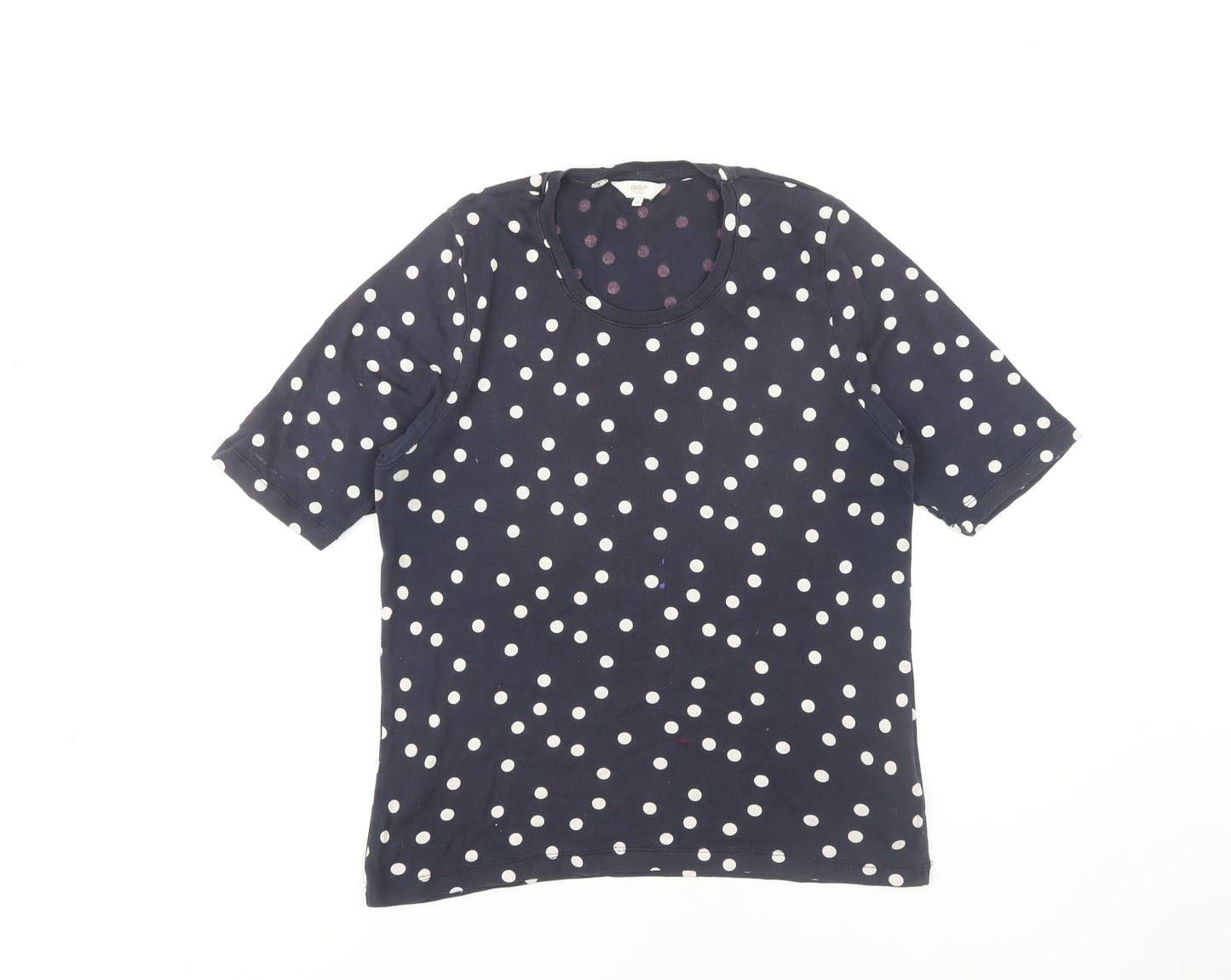 Cotton Traders Women’s Blue Polka Dot T-Shirt, Size 16