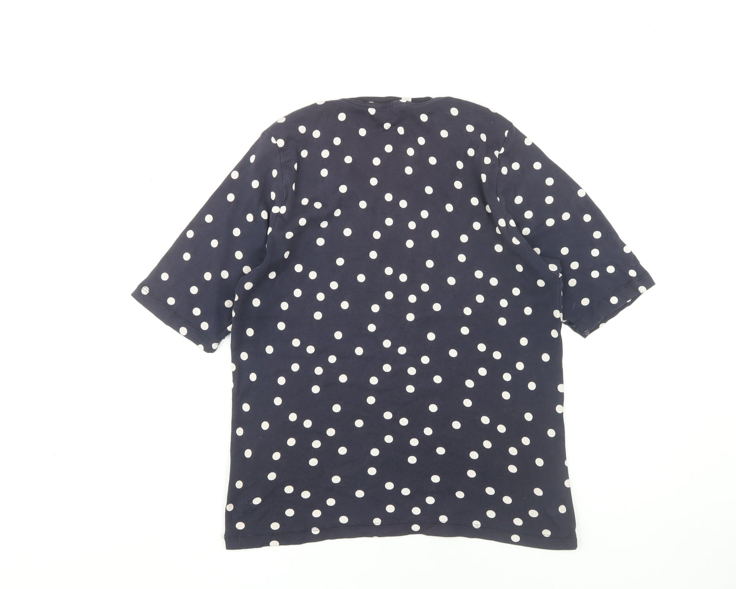 Cotton Traders Women’s Blue Polka Dot T-Shirt, Size 16