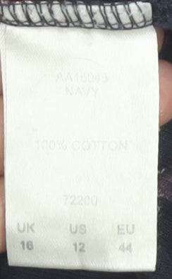 Cotton Traders Women’s Blue Polka Dot T-Shirt, Size 16