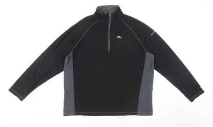 Mens UK Size XL Trespass Black Henley Sweatshirt
