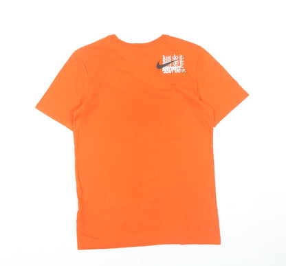 Nike Men's Orange S Athletic Fit T-Shirt