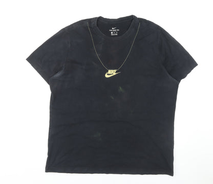 Nike Men's Black 2XL Short Sleeve Logo T-Shirt