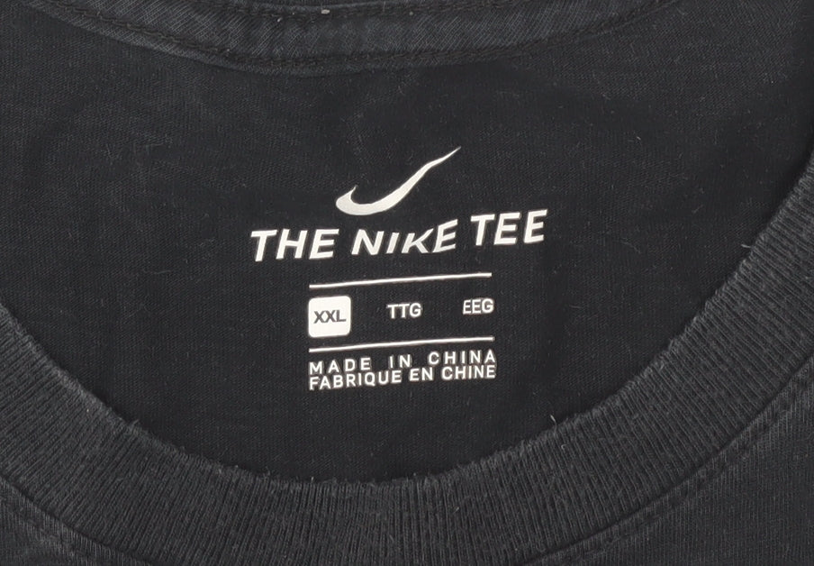 Nike Men's Black 2XL Short Sleeve Logo T-Shirt