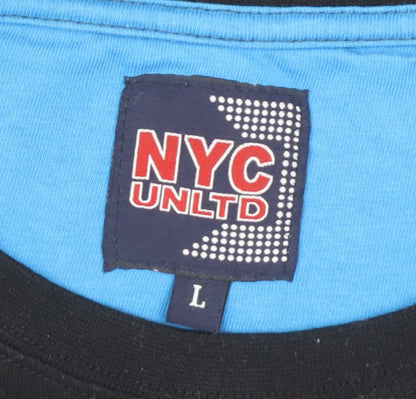 NYC UNLTD Men's Black Graphic Print T-Shirt L