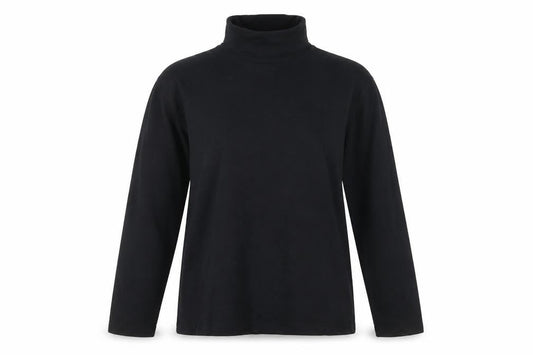 Womens UK Size L Isle Black Basic T-Shirt