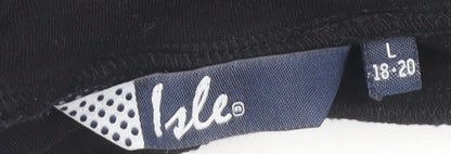 Isle Women's Black High Neck Long Sleeve T-Shirt