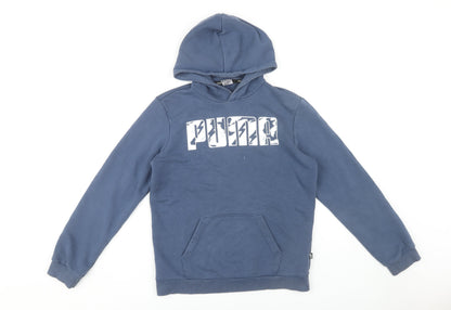 Puma Girls Blue 13-14 Years Pullover Hoodie