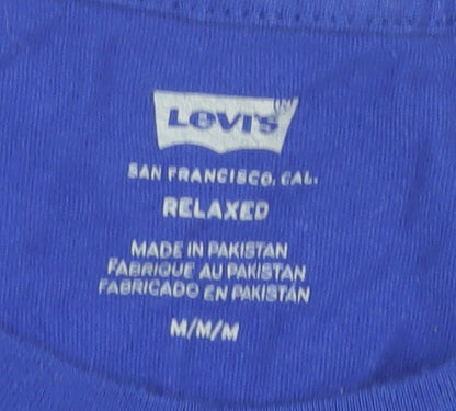 Levi's Men's Blue Relaxed Fit T-Shirt, M, Summer Style