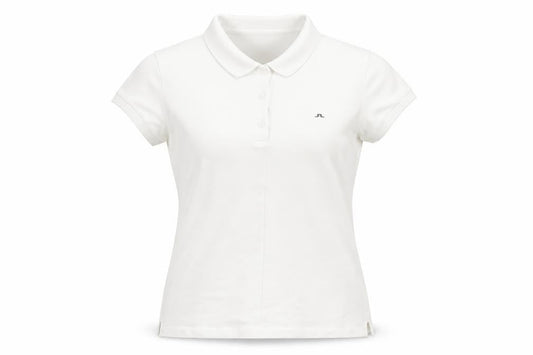 J.Lindeberg Women's White Polo Shirt, M, Cotton