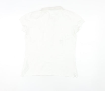 J.Lindeberg Women's White Polo Shirt, M, Cotton