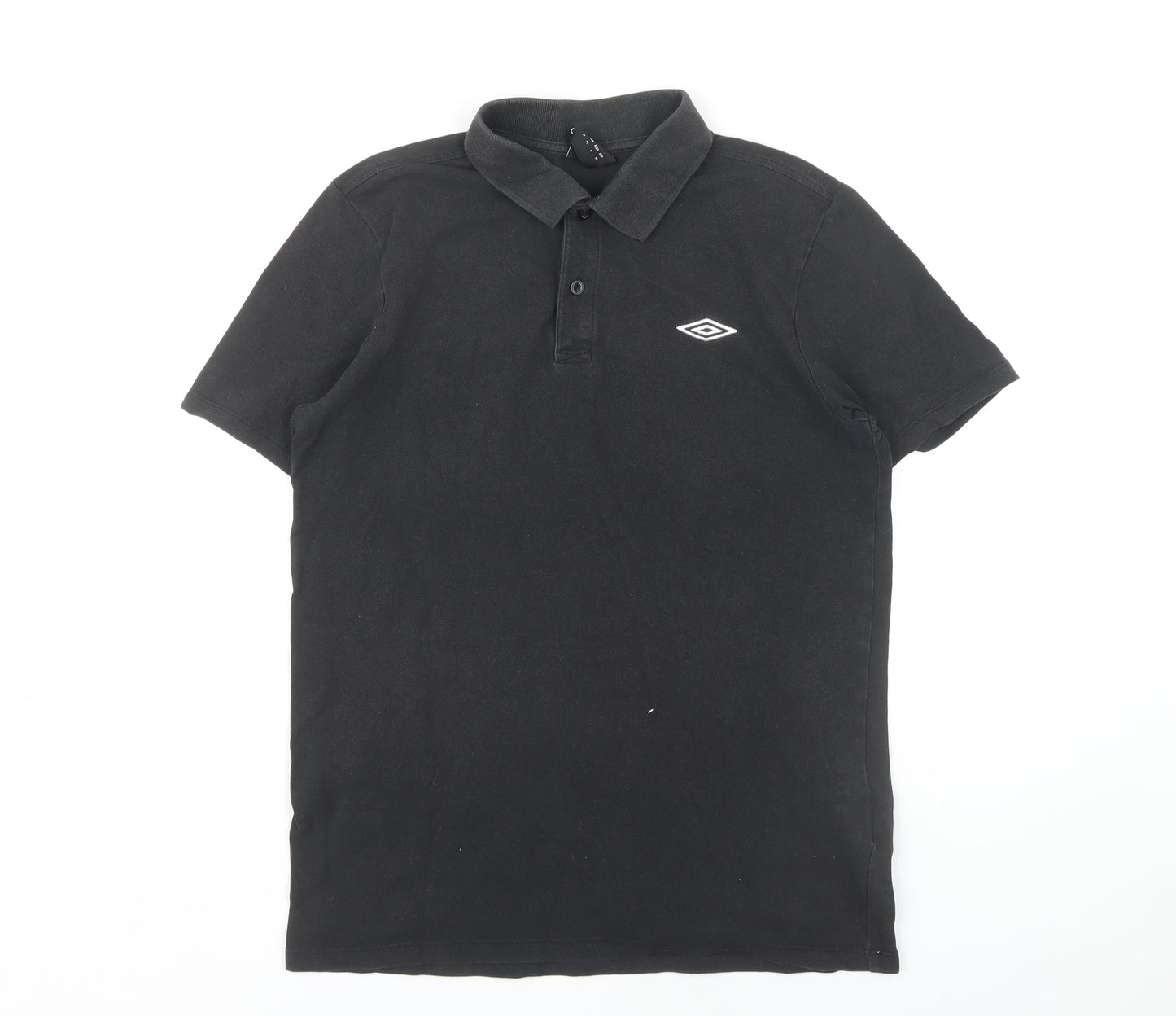 Umbro Men's Black Polo Shirt Medium