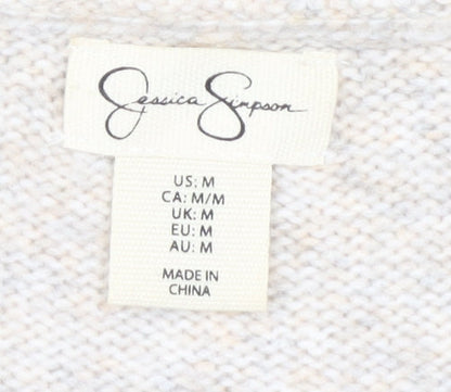 Jessica Simpson Women's Beige Open Front Cardigan M