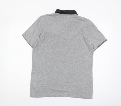 Burton Grey Men's Polo M Short Sleeve Button