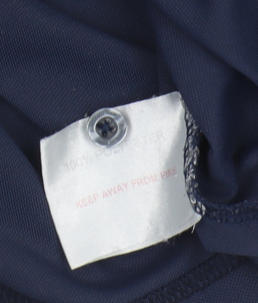 European Tour Men's Blue Polo Shirt Size L Golf Style