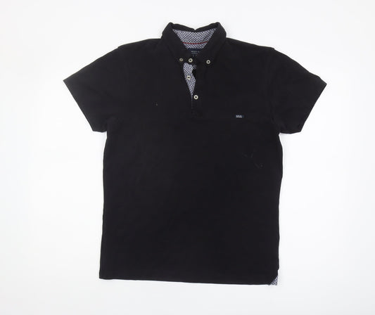 Mish Mash Men's Black Polo - Medium, Collared