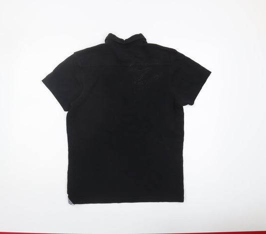 Mish Mash Men's Black Polo - Medium, Collared