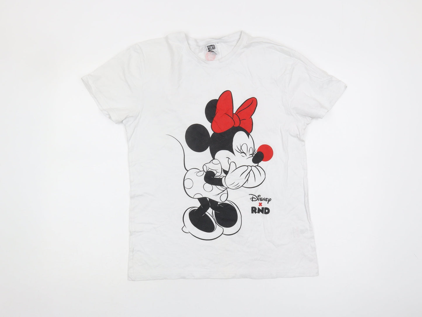 Womens UK Size XS Disney White Basic T-Shirt