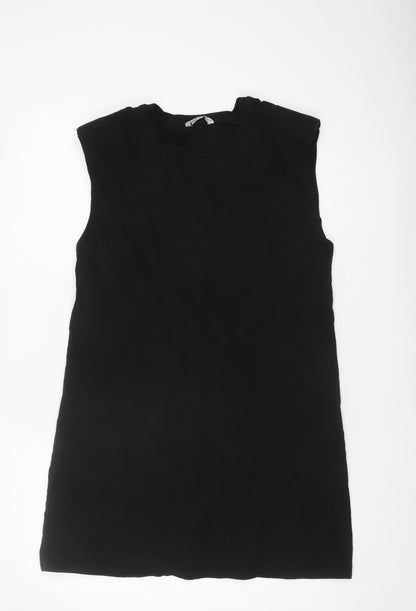 Womens UK Size 14 Stradivarius Black Basic Tank