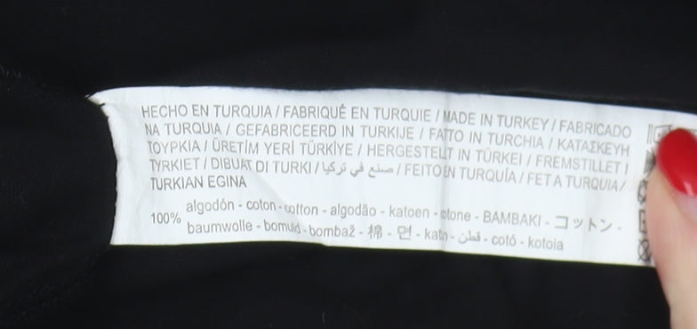 Womens UK Size 14 Stradivarius Black Basic Tank