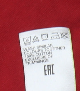 Marks and Spencer Red Medium Christmas T-Shirt for Men