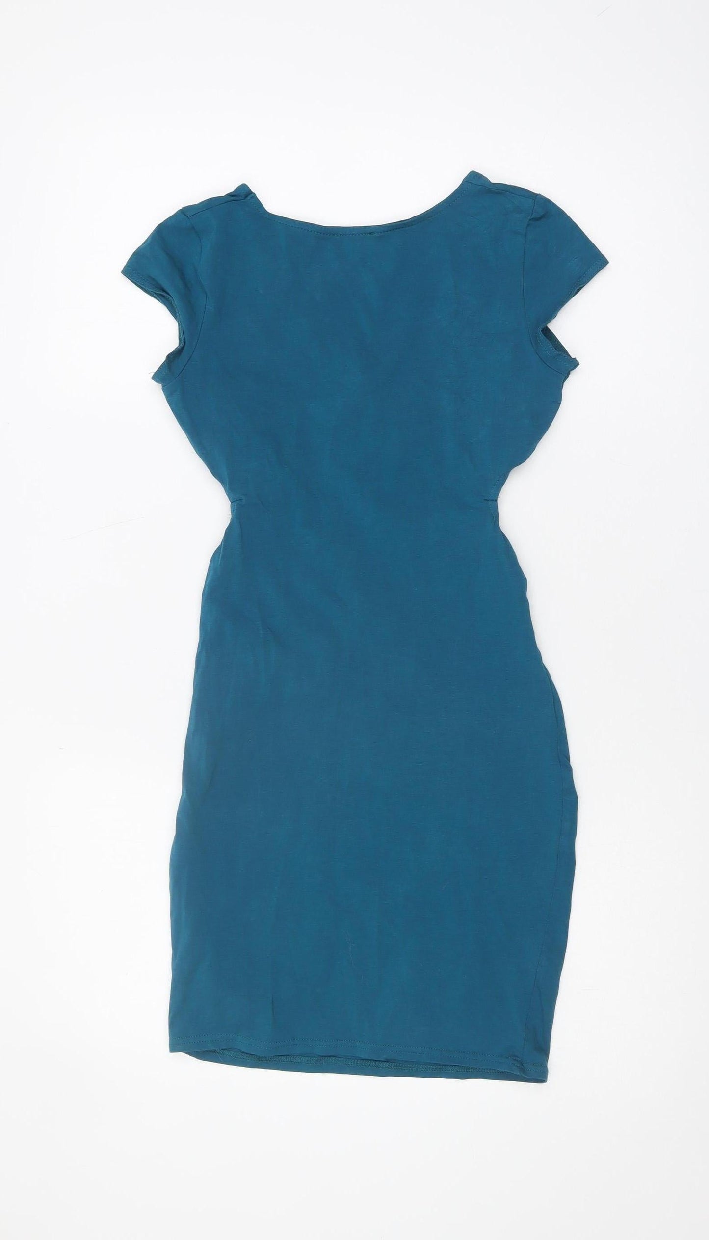 River Island Women's Blue V-Neck Dress UK 8