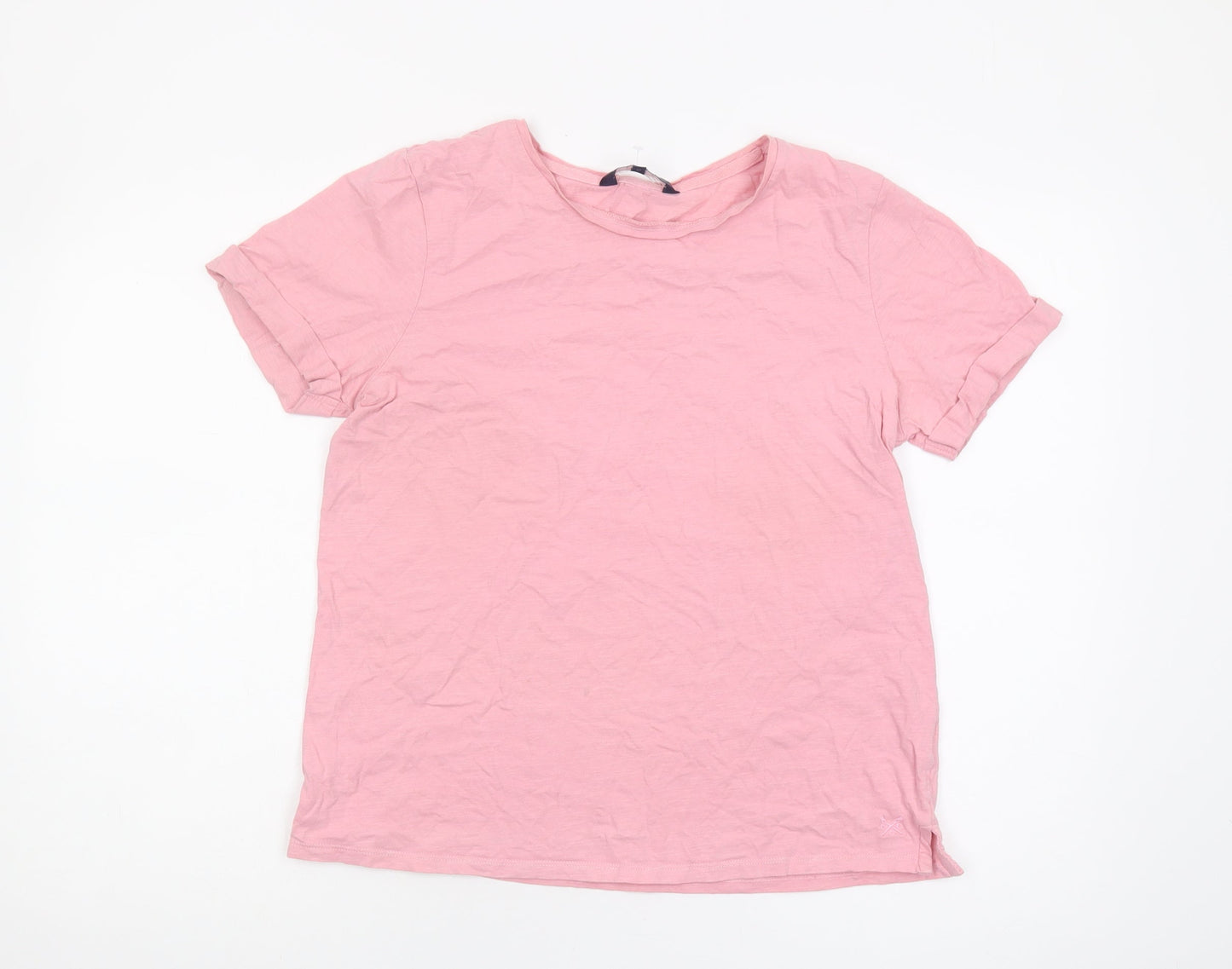 Womens UK Size 10 Crew Clothing Company Pink Basic T-Shirt