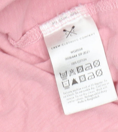Womens UK Size 10 Crew Clothing Company Pink Basic T-Shirt