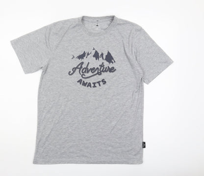 Hi Gear Men's Grey Adventure Graphic T-Shirt, Small