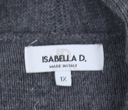 Womens UK Size L Isabella D. Grey Cardigan Jumper
