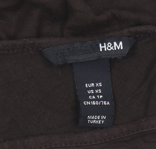 Womens UK Size XS H&M Brown Tunic Tank
