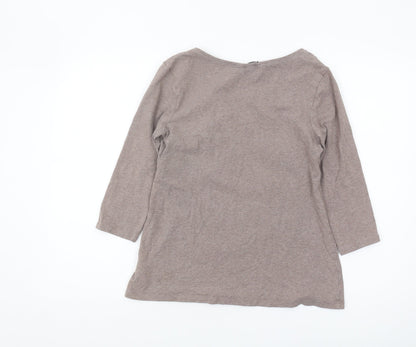 Womens UK Size M H&M Brown Wrap Blouse