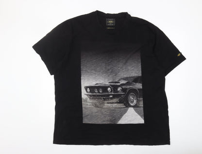 Next Men's Black 3XL Car Graphic Print T-Shirt