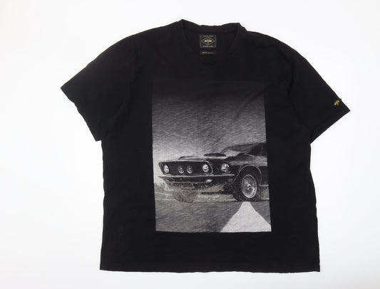 Next Men's Black 3XL Car Graphic Print T-Shirt