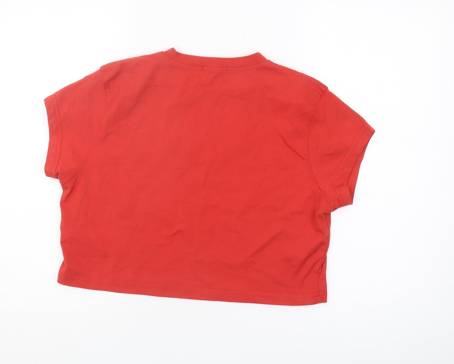 Kaiia Women's Red Cropped T-Shirt, Size 18