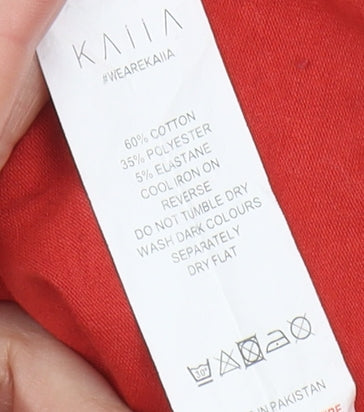 Kaiia Women's Red Cropped T-Shirt, Size 18