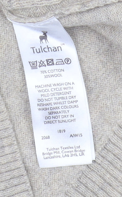 Womens UK Size S Tulchan Beige Pullover Jumper