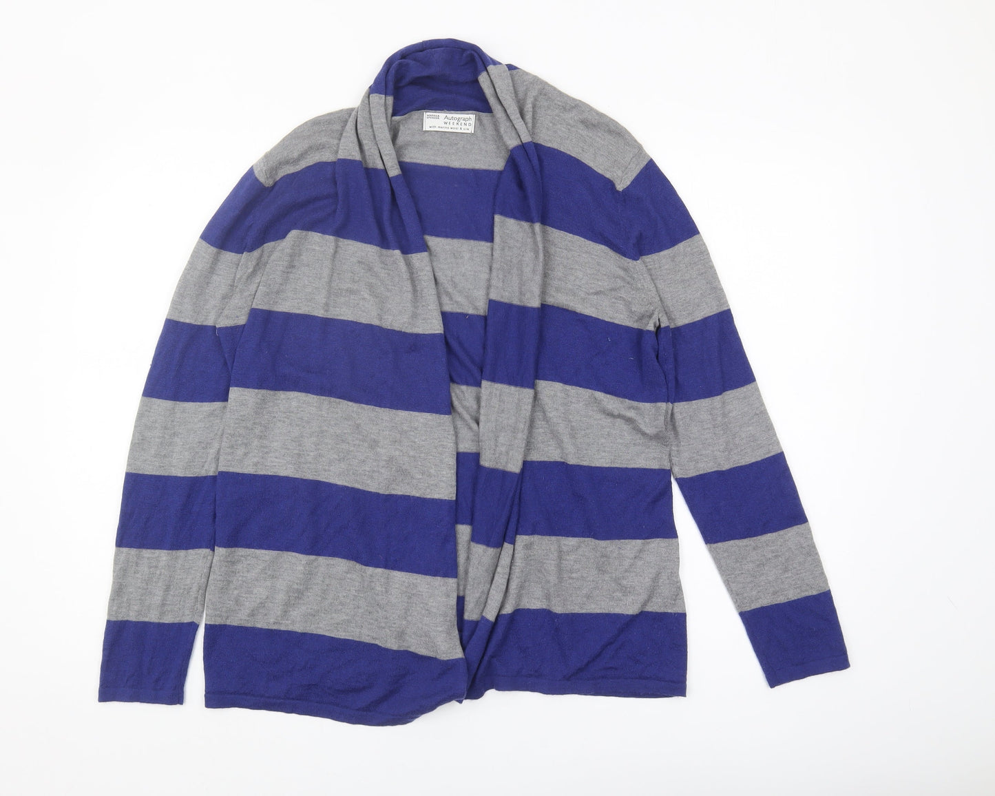 Womens UK Size 14 Marks and Spencer Blue Cardigan Jumper
