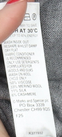 Womens UK Size 14 Marks and Spencer Blue Cardigan Jumper