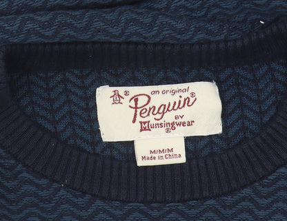 Penguin Men's Blue M Cotton Pullover Jumper