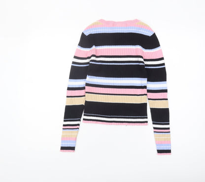 Womens UK Size XS Monki Multicoloured Pullover Jumper