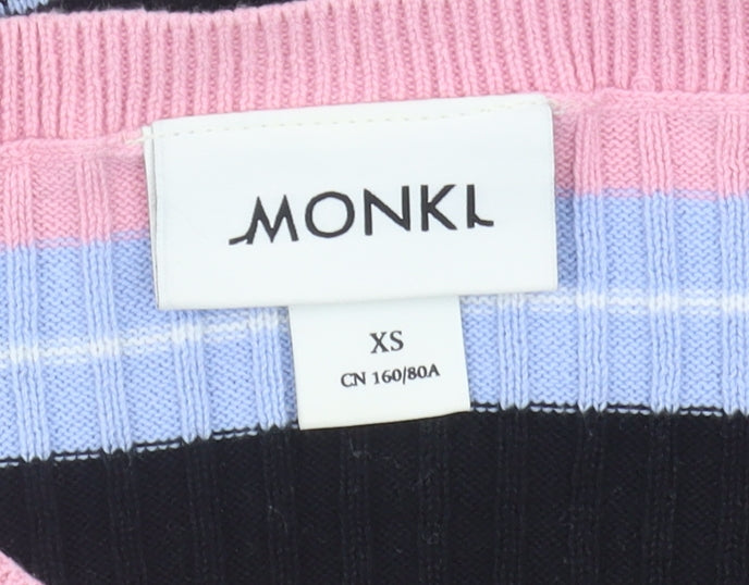 Womens UK Size XS Monki Multicoloured Pullover Jumper