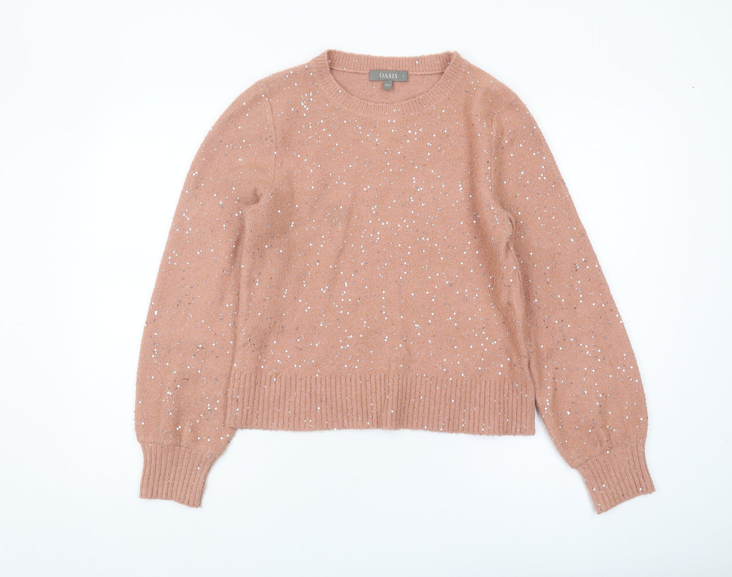 Womens UK Size S Oasis Pink Pullover Jumper