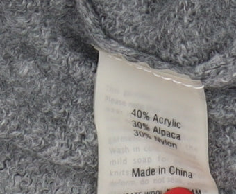 Jeff Women's Grey Sequin Pullover Jumper, Size 2