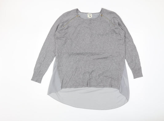 Womens UK Size M Yumi Grey Pullover Jumper