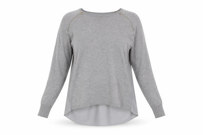 Womens UK Size M Yumi Grey Pullover Jumper